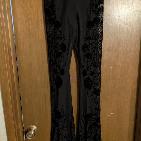 Widow Sheer Mesh Floral Flares - Picture 2 of 6